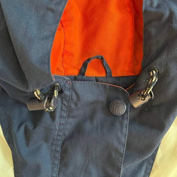 Pacific Trail Outerwear Unisex Utility Jacket Size L White/Navy/Orange Zip Hood - Picture 8 of 15